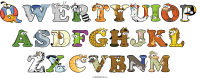 qwertyuiop-asdfghjkl-zxcvbnm animal word art