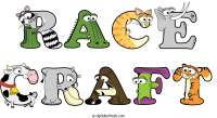 race-craft animal word art