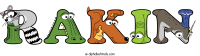 rakin animal word art