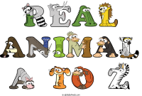real-animal-a-to-z animal word art
