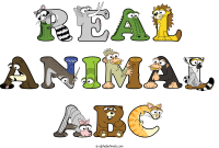 real-animal-abc animal word art