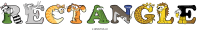 rectangle animal word art