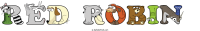 Red Robin animal word art