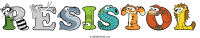 resistol spelled using animal alphabet letters