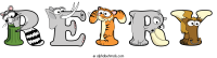 retry animal word art