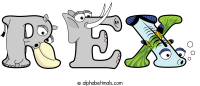 rex animal word art