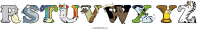 rstuvwxyz animal word art