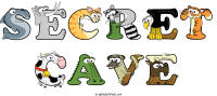 secret-cave animal word art
