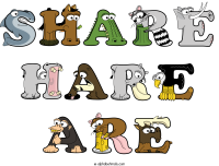 share-hare-are animal word art