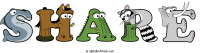 share animal word art