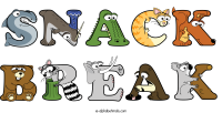 snack-break animal word art