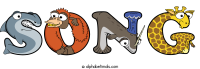 song animal word art