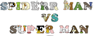 spiderr-man--vs-super-man animal word art