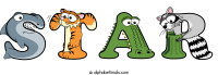 star animal word art