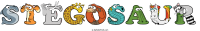 stegosaur animal word art
