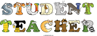 student-teacher animal word art