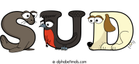 sud animal word art