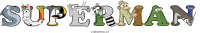 superman animal word art