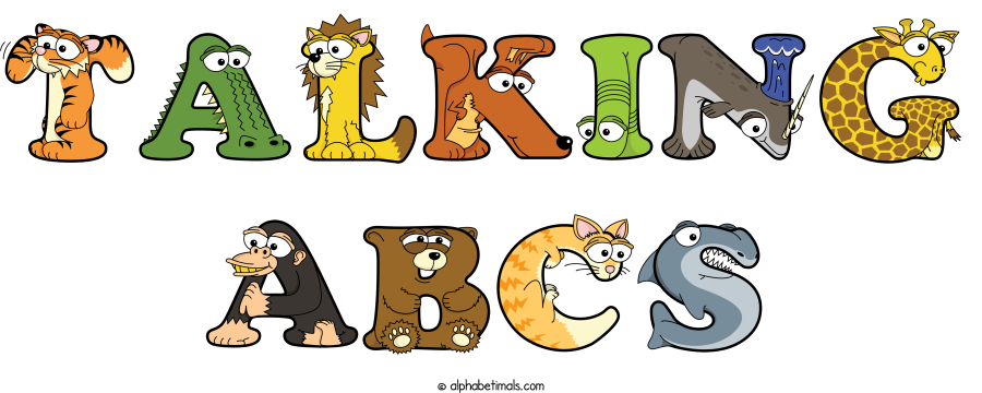 Talking Abcs animal word art spelling Talking Abcs with Alphabetimals - cartoon alphabet animals