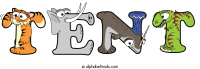 tent animal word art