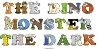 the-dino-monster-the-dark animal word art