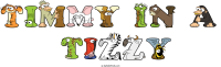 Timmy In A  Tizzy animal word art