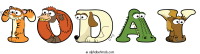 today animal word art