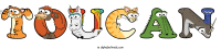 toucan animal word art