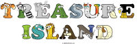 treasure-island animal word art