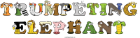 trumpeting-elephant animal word art