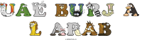 uae-burj-a-l-arab spelled using animal alphabet letters