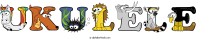 ukulele animal word art