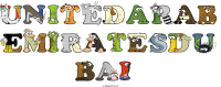 unitedarab-emiratesdu-bai spelled using animal alphabet letters