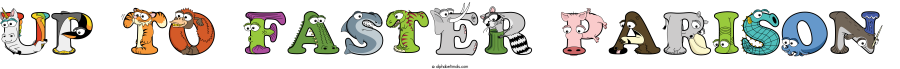 Up To Faster Parison animal word art spelling Up To Faster Parison with Alphabetimals - cartoon alphabet animals