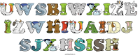 uwsbiwxize-izwhiuaidj-sjxhsish animal word art