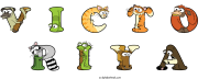 v-i-c-t-o--r-i-y-a animal word art