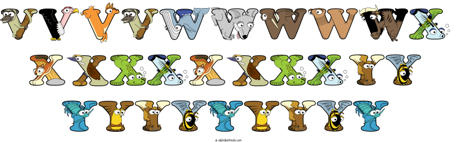 Vvvvwwwwwx Xxxxxxxxyy Yyyyyyyyy animal word art spelling Vvvvwwwwwx Xxxxxxxxyy Yyyyyyyyy with Alphabetimals - cartoon alphabet animals