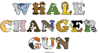 whale-changer-gun animal word art