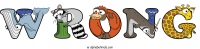 wrong animal word art