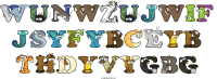 wunwzujwif-jsyfybceyb-thdyvygbg spelled using animal alphabet letters