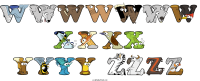 Wwwwwww Xxxx Yyyy Zzzz animal word art