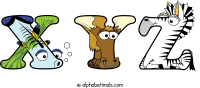 xyz animal word art