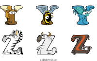y-y-y-z-z-z animal word art