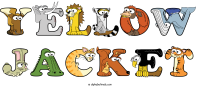 yellow-jacket spelled using animal alphabet letters