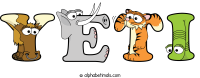 yeti animal word art