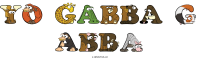yo-gabba-g-abba animal word art
