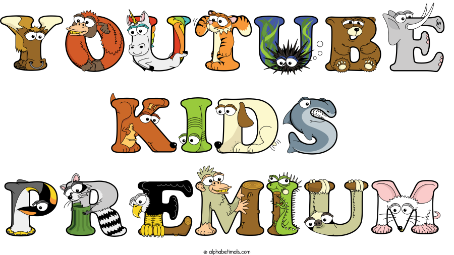 Youtube Kids Premium animal word art spelling Youtube Kids Premium with Alphabetimals - cartoon alphabet animals