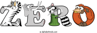 zero animal word art