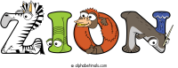 zion animal word art