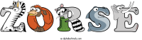 zorse animal word art